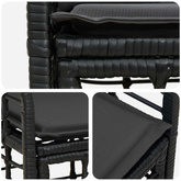Ogrodowy loveseat 2 szt. 2-Liczba miejsc Czarny i Ciemnoszary