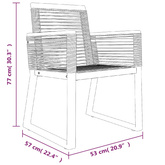 7-częściowy zestaw mebli ogrodowych, czarny, rattan PVC