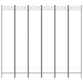 Parawan 6-panelowy, biały, 240x220 cm, tkanina