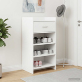 Szafka na buty Biały 48 x 36 x 92 cm Drewno inżynieryjne