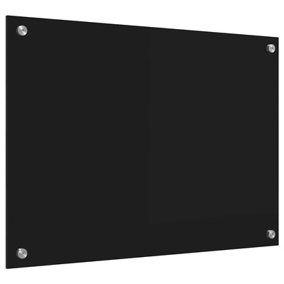 Panel kuchenny Czarny 70 x 50 cm szkło hartowane