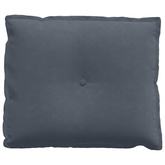 Poduszka na plecy Ciemnoszary 60 x 50 cm Tkanina sztruksowa