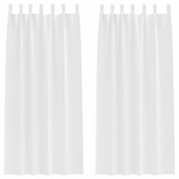 Firany blackout z kółkami 2 pcs Czysta Biała 225 x 140 cm