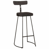 Hokery barowe 2 szt. Czarny 49x43x103 cm Drewno lite Mango
