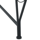 Ławka Drzewna 8 -osobowy Ø 160 x 89 cm steel Czarny Okrągły