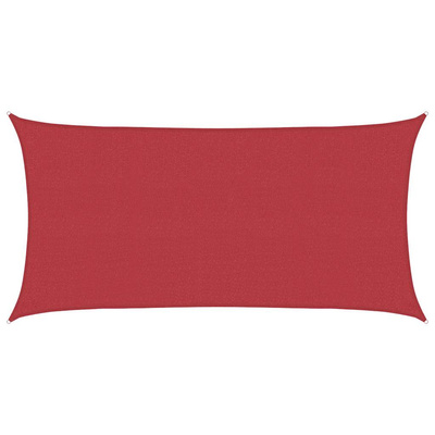 Żagiel przeciwsłoneczny, 160 g/m?, czerwony, 2x3,5 m, HDPE