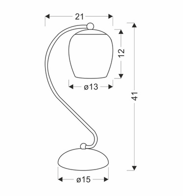 Serano lampa stołowa patynowy 1x60W E27 klosz kremowy