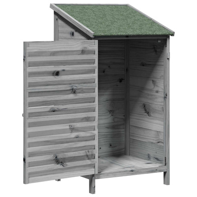 Shed ogrodowy Szary 59 x 56 x 113,5 cm Drewno Świerkowe