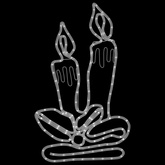 Świąteczna dekoracja świetlna w kształcie świec, 144 LED