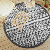 Dywan na zewnątrz, czarny, ?160 cm, PP vidaXL