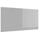 Panel kuchenny Jasnoszary 100 x 50 cm szkło hartowane