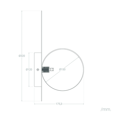 Kinkiet Złoty Kula Mleczna Abruzzo Gama G9