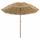 Parasol plażowy Naturalny 255 x 255 x 255 cm Poliester i Stal