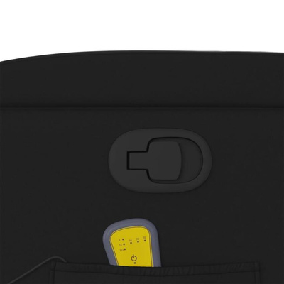 vidaXL Rozkładany fotel masujący, czarny, sztuczna skóra