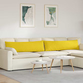 Poduszki na sofę 2 pcs Jasnożółty 145 x 40 cm tkanina