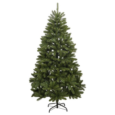 vidaXL Sztuczna choinka na zawiasach, 300 lampek LED i bombki, 240 cm wariant 4
