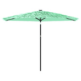 Parasol ogrodowy na stalowym słupku, zielony, 288x288x225 cm
