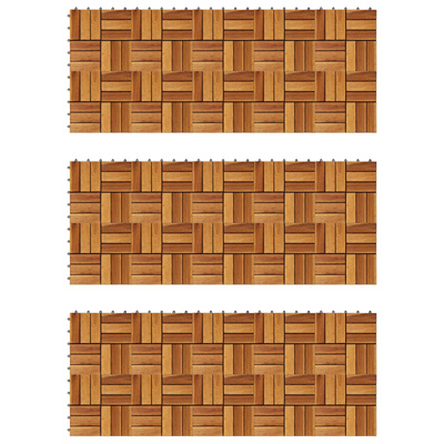 Płytka Tarasowa 30 pcs brązowy 30 x 30 cm Drewno Akacjowe