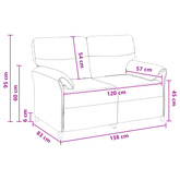 Sofa 100% poliester, metalowa rama, MDF, sklejka