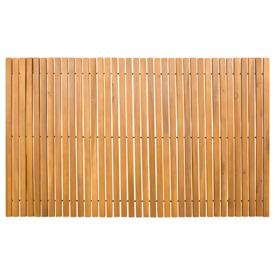 Mata do kąpieli brązowy 100 x 60 cm Lite Drewno Akacji
