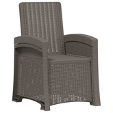 Fotel ogrodowy z funkcją leżenia stylizowany na rattan 2 szt.