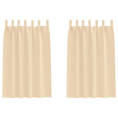 Firany blackout z kółkami 2 pcs Kremowy 175 x 140 cm Poliester