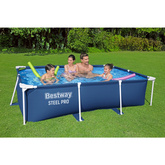 Basen Ogrodowy Stelażowy Prostokątny Niebieski 259x170x61 cm Bestway 56403