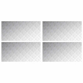 Stopień Prostokątny 4 pcs Srebrny 100 x 50 cm Aluminium