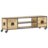 vidaXL Szafka pod TV, 130 x 30 x 39 cm, lite drewno mango