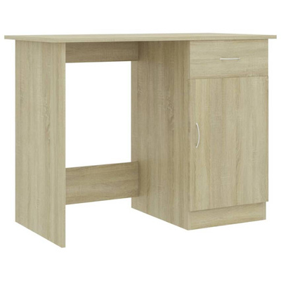 Biurko, dąb sonoma, 100x50x76 cm, materiał drewnopochodny vidaXL