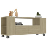 vidaXL Szafka pod TV, dąb sonoma, 120x35x48 cm materiał drewnopochodny
