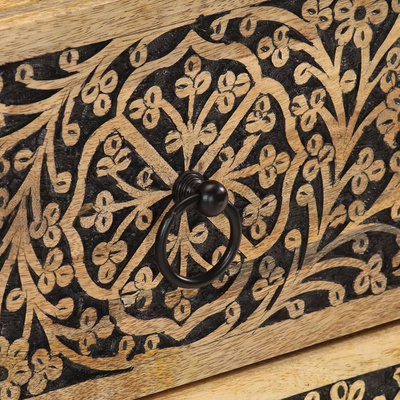 Szafka nocna, 40x33x46 cm, lite drewno mango