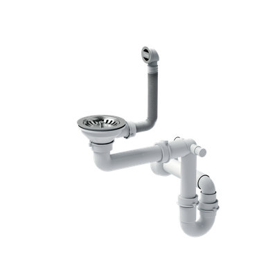 CLARK 760 Hard Rock GraniteQ zlewozmywak 1-komorowy podwieszany 760x435x225 mm concrete + syfon BS save space + zaczepy