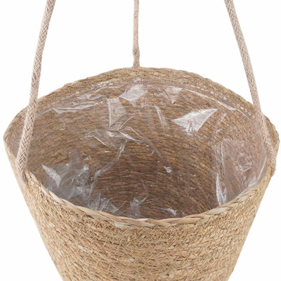 Kosze na rośliny z trawy morskiej 3 pcs naturalny ?26 x 19 cm