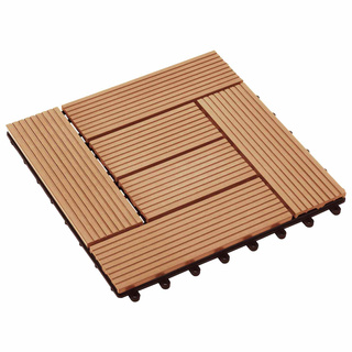 Płytka Tarasowa 11 pcs Drewno tekowe 30 x 30 cm