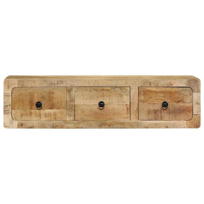 Szafka ścienna pod TV 100x32x25 cm Drewno lite, surowe, mango