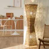 Lampa Podłogowa 130cm z Włókien Naturalnych Boho Abruzzo Carlotta 2x E27