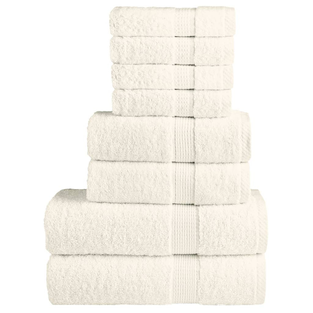 8-częściowy zestaw ręczników premium SOLUND, kremowy, 600 g/cm?