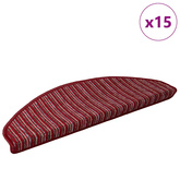 Samoprzylepne maty na schody 15 pcs Czerwony 65 x 21 x 4 cm