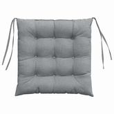 Poduszki na siedziska 4 pcs Jasnoszary 40 x 40 x 6 cm tkanina