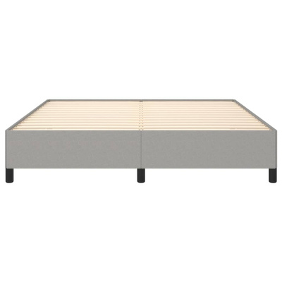 vidaXL Rama łóżka, jasnoszara, 160 x 200 cm, tapicerowana tkaniną model standard