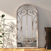 vidaXL Lustro do wnętrz, kolor piaskowy, 100x45 cm, żelazne