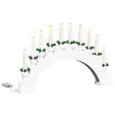 Świąteczny Łuk Świec z 10 Świecami LED Biały 47 x 5 x 29 cm