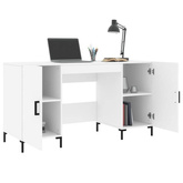 vidaXL Biurko, białe, 140x50x75 cm, materiał drewnopochodny model standard