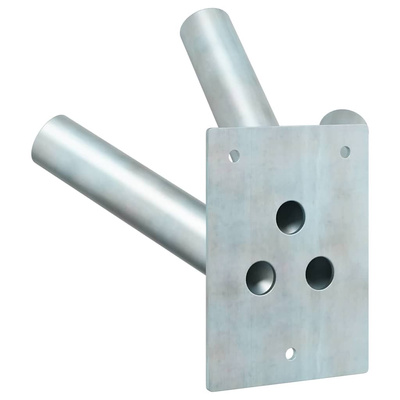Uchwyt na maszt flagowy Srebrny 10,5 x 7,5 x 0,2 cm Stal