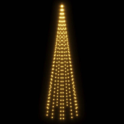 vidaXL Choinka do montażu na maszcie, 310 ciepłych białych LED, 300 cm