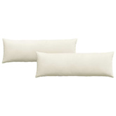 Poduszki na sofę 2 pcs Kremowy 120 x 40 cm Tkanina sztruksowa