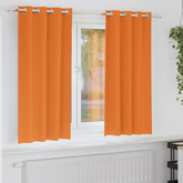 Firany blackout z kółkami 2 pcs Jasnopomarańczowy 175 x 140 cm