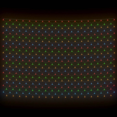 Siatka z lampek LED, kolorowa, 3x2 m, 204 LED