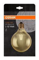 żarówka led E27 6,5W 720lm 2400K vintage globe125 52 Osram